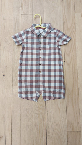 Carter's plaid romper 18m
