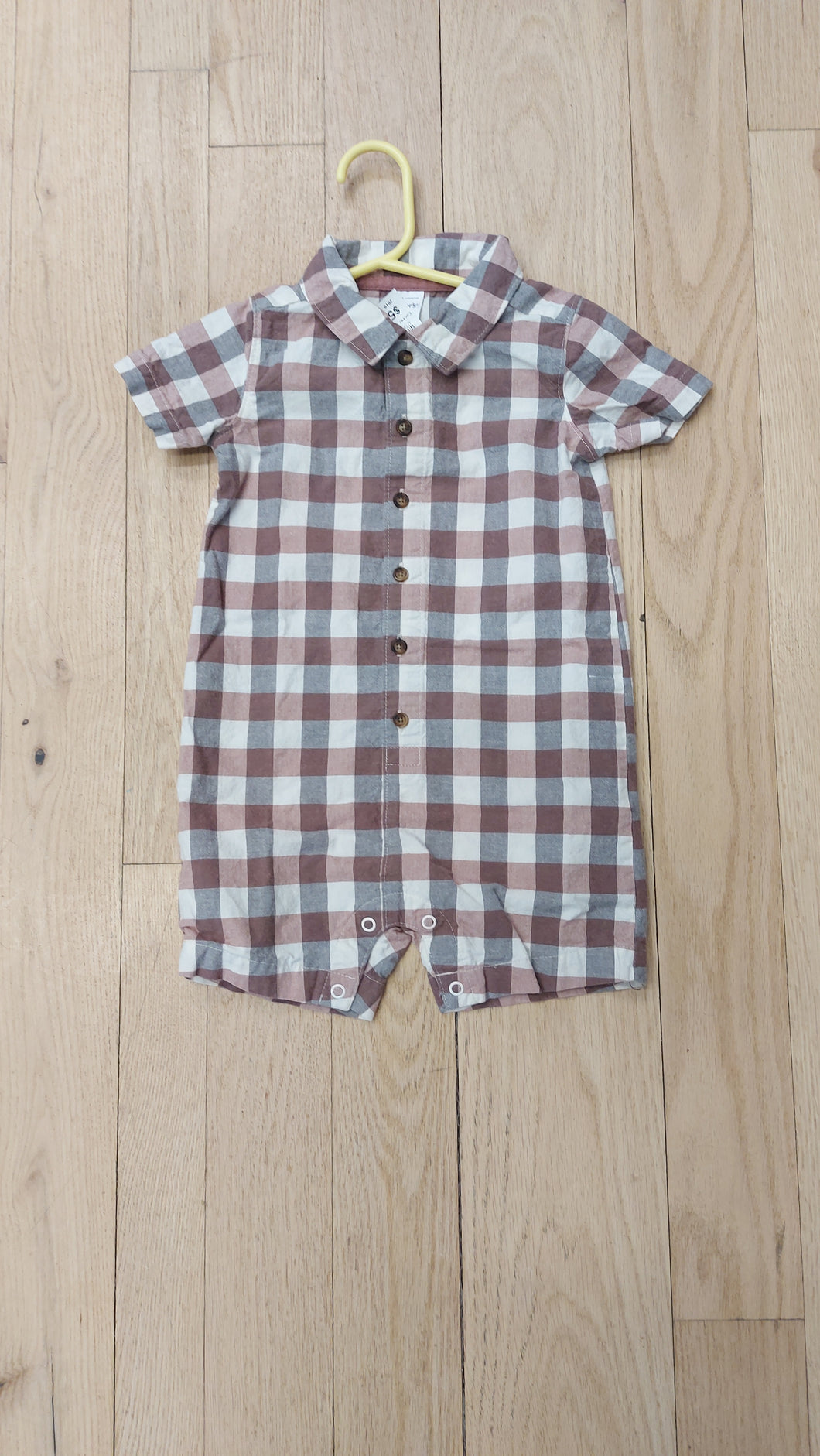 Carter's plaid romper 18m
