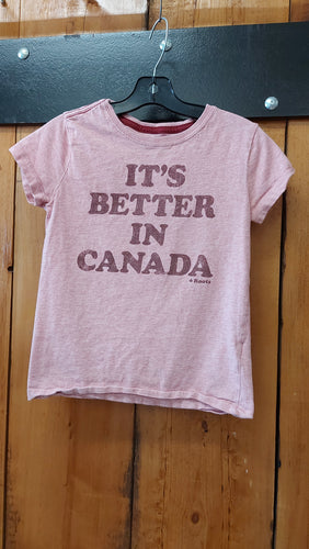 Roots pink tee 9/10