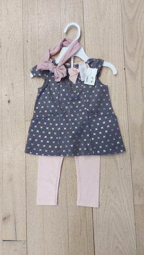 Catherine grey/pink outfit 6m