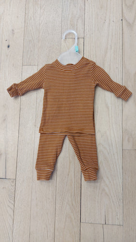 Mebie baby striped outfit 0-3m