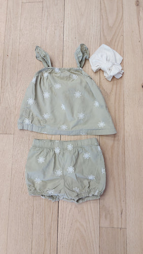 Carters green outfit 12m