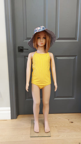 H&M yellow swimsuit 6X/7