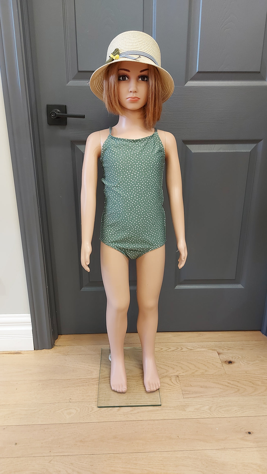 H&M green swimsuit 6X/7