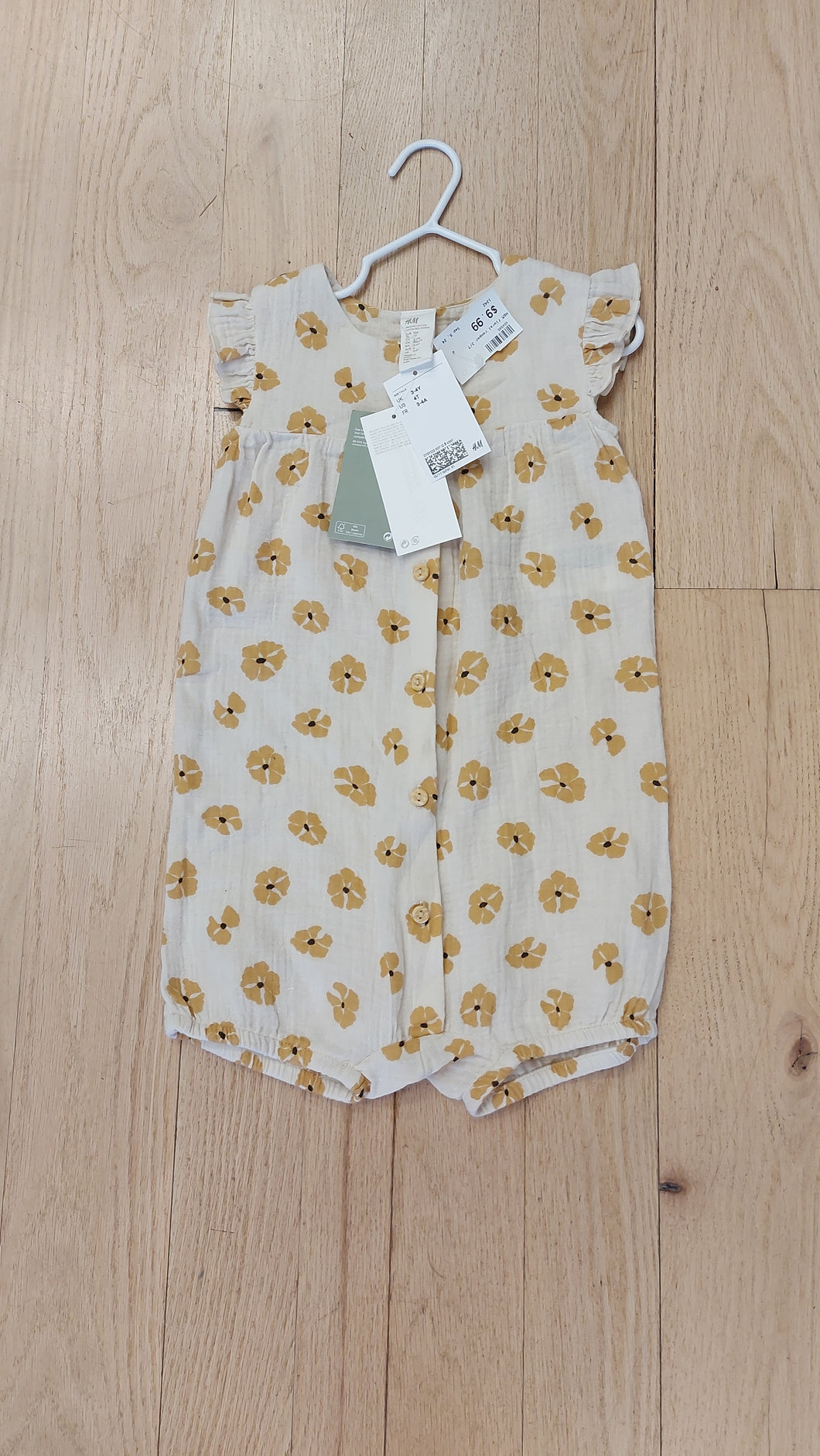 H&M floral romper 3-4