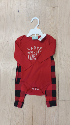 Joe red/black outfit 3-6m