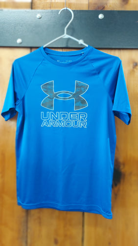 UA blue tee YLG