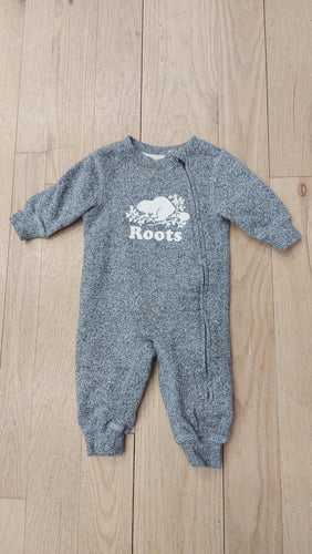 Roots grey romper 3-6m
