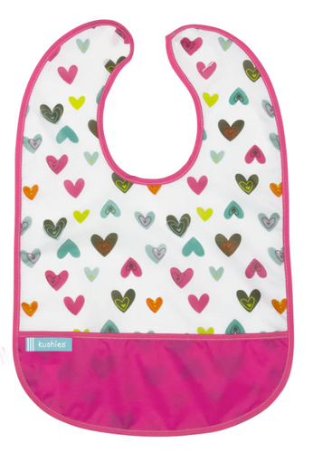 Cleanbib 6-12m - Hearts