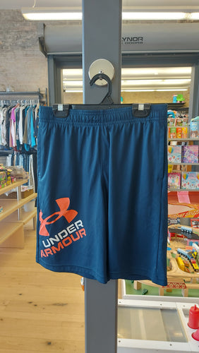 UA blue shorts YLG