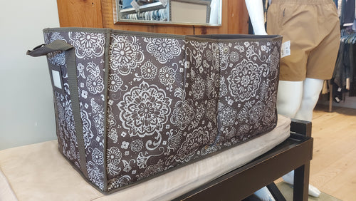 thirty-one large brown bin
