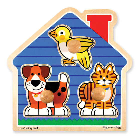 Large Peg Puzzle House Pets