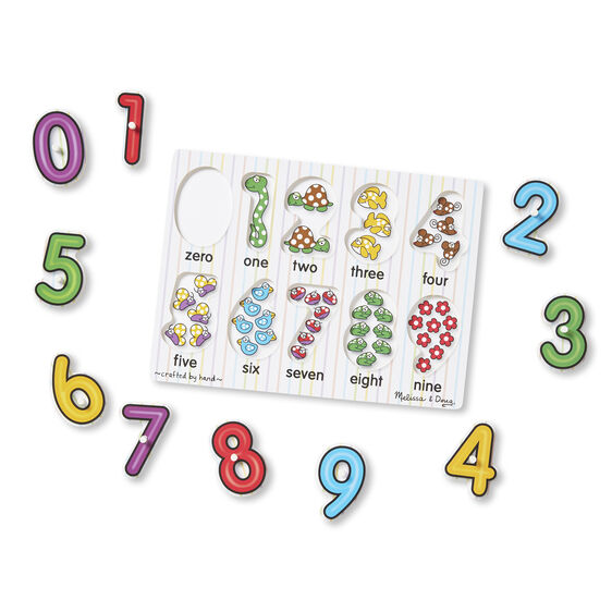Wooden Numbers Peg Puzzle