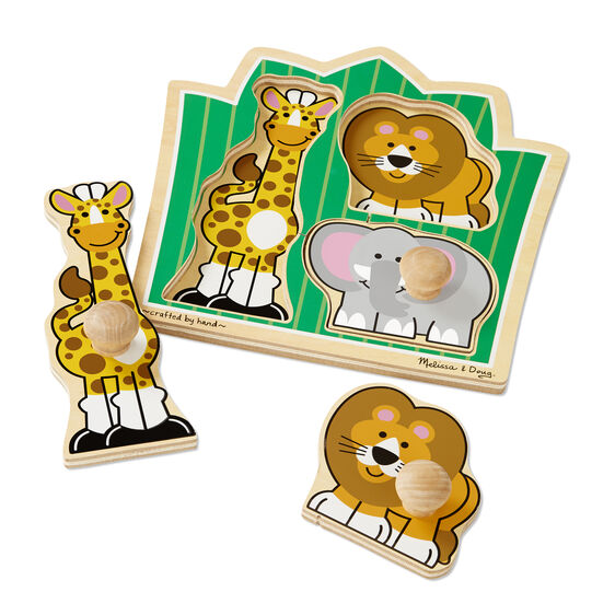 Jumbo Knob Puzzle - Jungle Friends