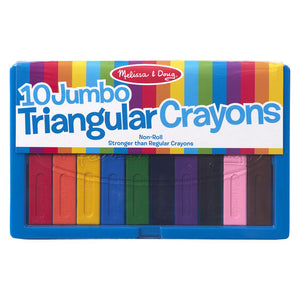 10 Jumbo Triangular Crayons