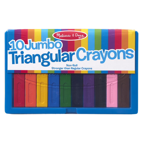 10 Jumbo Triangular Crayons