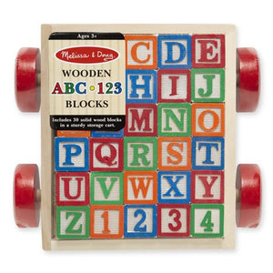 Wooden ABC/123 Block Cart
