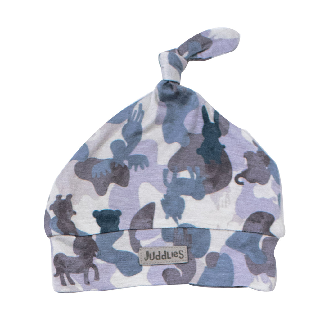 Bamboo Knotted Hat - Blue - 0-4m