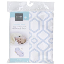 Load image into Gallery viewer, Kushies Bassinet Sheet - Blue Octagon