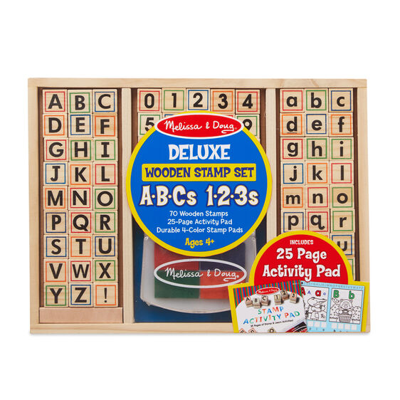 Deluxe Wooden Stamp Set - ABC 123