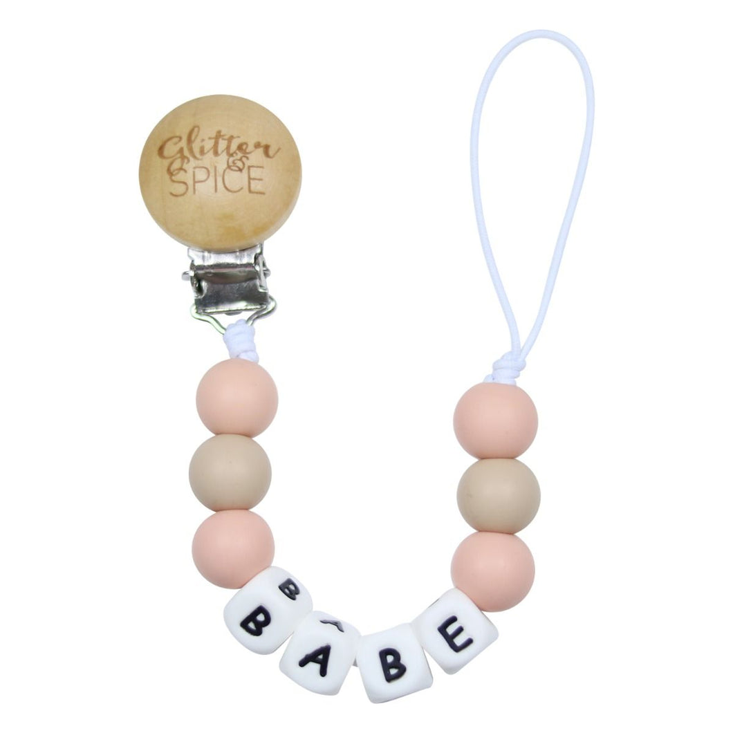 Silicone Pacifier Clip - Babe