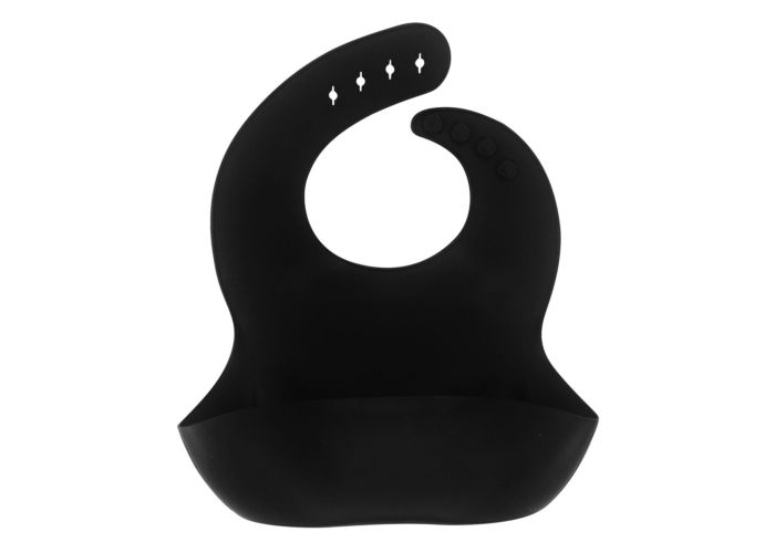 Silicone Food Bib - Black