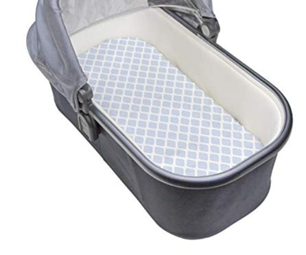 Bassinet Sheet - Lattice Blue
