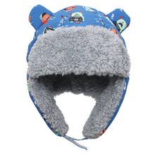 Load image into Gallery viewer, Water Repellent Trapper Hat - Monsters Blue