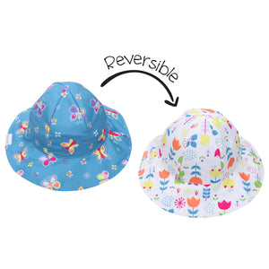 Flapjack/Reversible Sun Hat - Butterfly/Floral - M