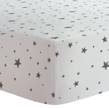 Kushies Changing Pad Cover - B&W Scribble Stars