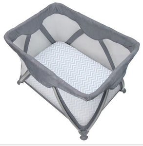 Kushies Playpen Sheet - Blue Chevron