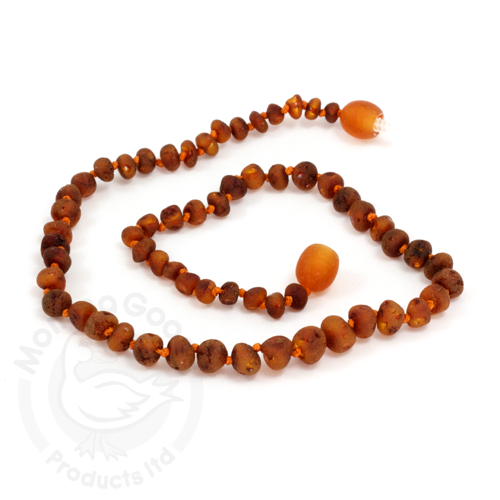 Baltic Amber Necklace - Unpolished Cognac - S