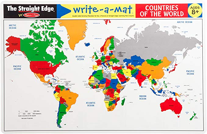 Learning Mat World Map