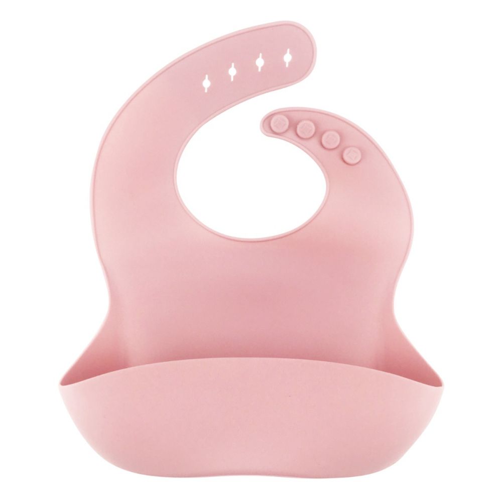 Silicone Food Bib - Dusty Rose