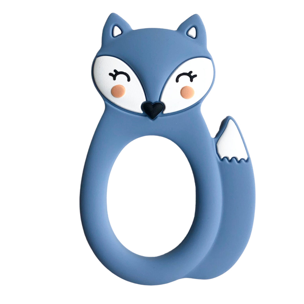 Silicone Teether Fox/Blue