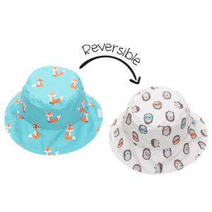 Flapjack Reversible Sun Hat Fox/Hedgehog - M