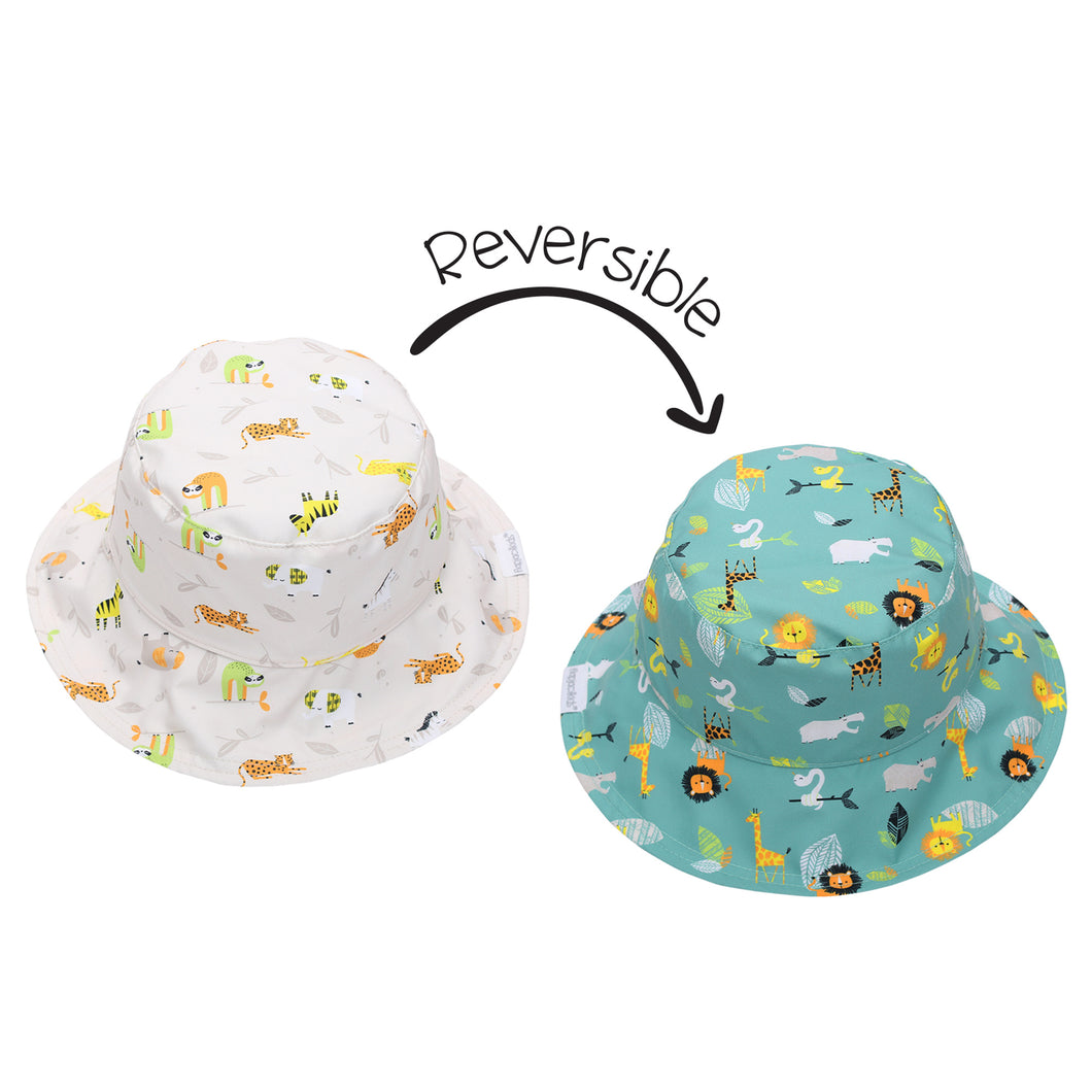 Flapjack/Reversible Sun Hat Grey Zoo - XS