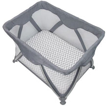 Load image into Gallery viewer, Kushies Playpen Sheet - Grey Chevron