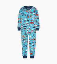 Load image into Gallery viewer, Little Blue House Pj&#39;s - Ski Holiday Union Suit - 14