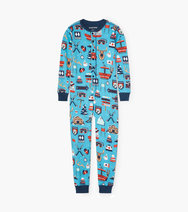 Load image into Gallery viewer, Little Blue House Pj&#39;s - Ski Holiday Union Suit - 6