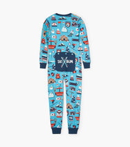 Load image into Gallery viewer, Little Blue House Pj&#39;s - Ski Holiday Union Suit - 14
