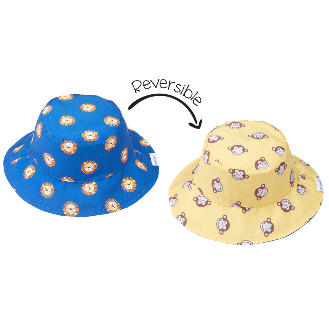 Flapjacks/Reversible Sun Hat Lion/Monkey - S