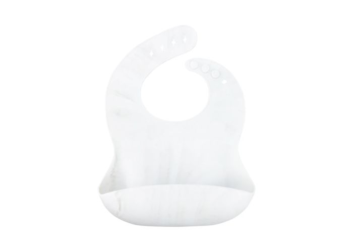 Silicone Food Bib - Marble