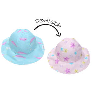Flapjacks/Reversible Sun Hat Narwhal/Starfish - S