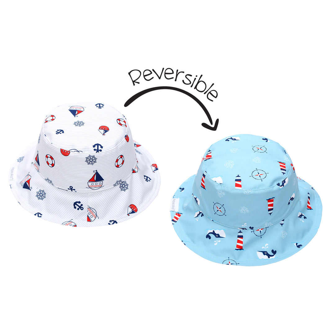 Flapjacks/Reversible Sun Hat Nautical - S