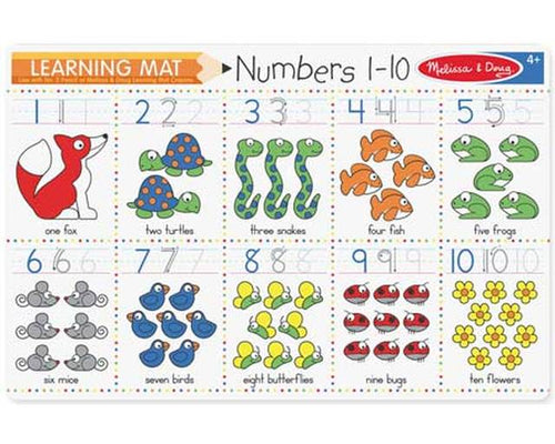 Learning Mat Numbers 1-10