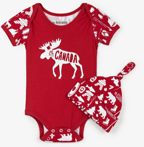 Oh Canada! Baby Bodysuit & Hat