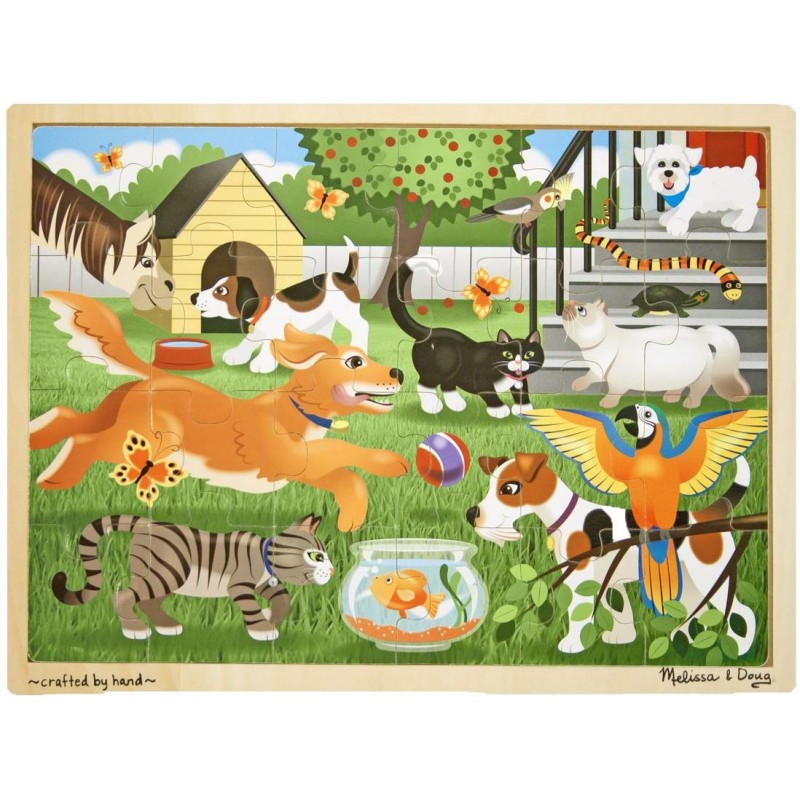 Wooden Jigsaw Puzzle - Pets at Play