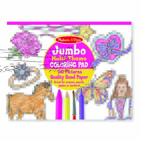 Jumbo Colouring Pad - Pink