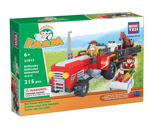 Red Tractor with Trailer